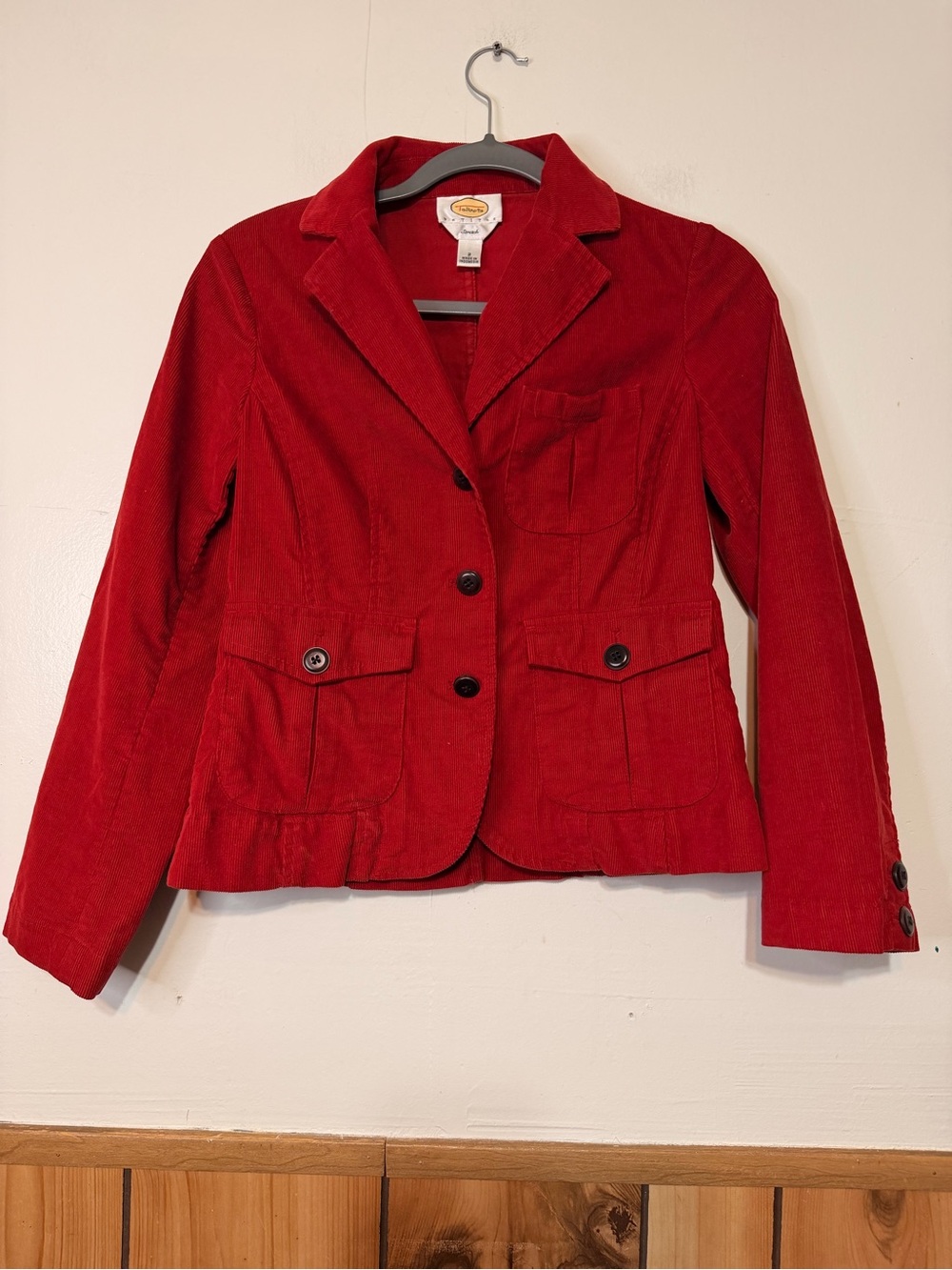 Talbots Red Corduroy Women's Blazer Jacket